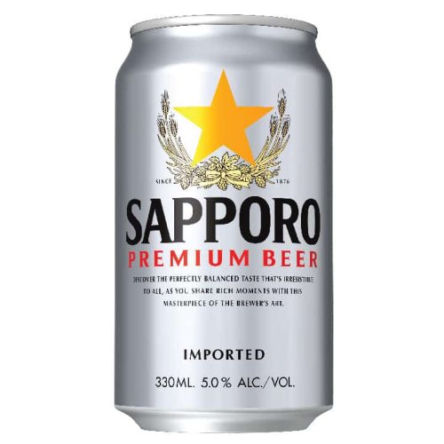 sapporo premium beer 330ml 24’s